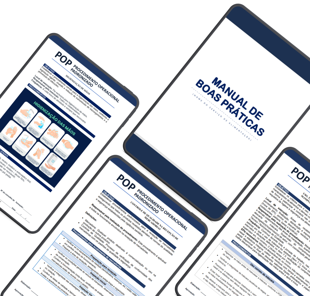 Manual de Boas Práticas e modelos de POP em tablets
